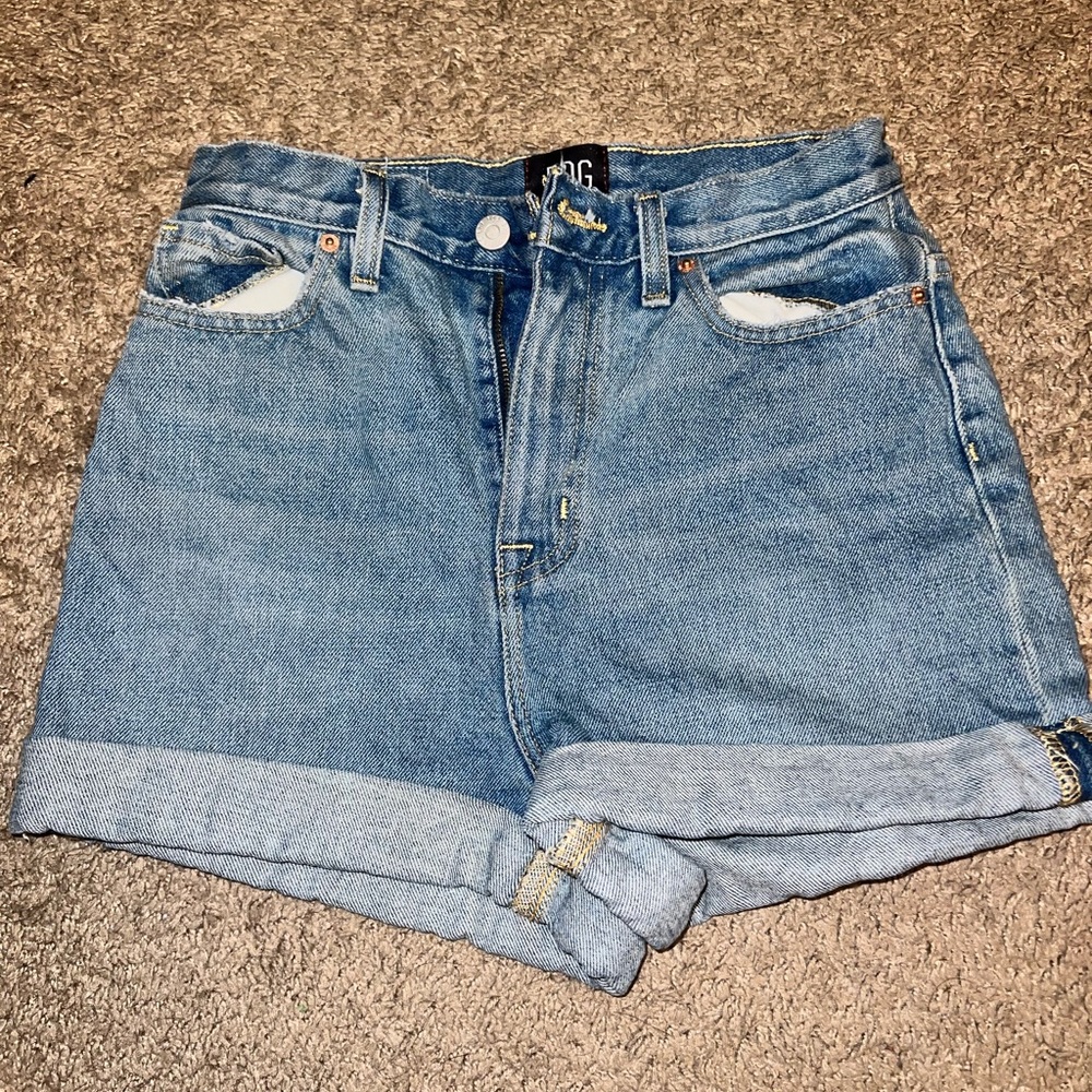 Mom high rise shorts, size 24, denim